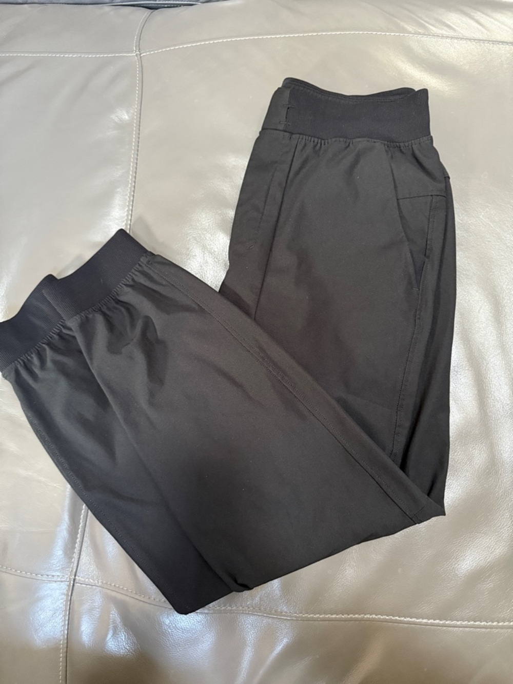 Black Elastic Waist Jogger Pants
